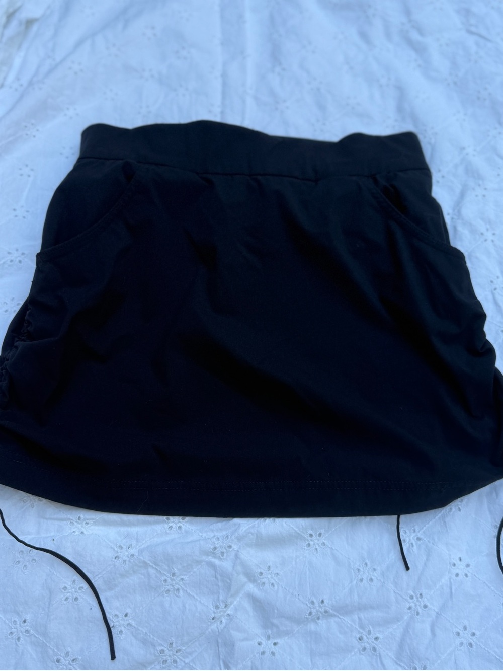 🌻Columbia Black Active Skort Women’s S/P Side Cinch Ruched Athletic Hiking
